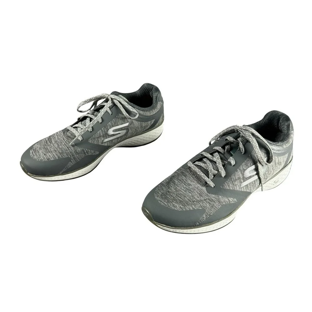SKECHERS GO GOLF Shoes Women 9 Gray 5GEN Goga Max Spikeless Lace Up